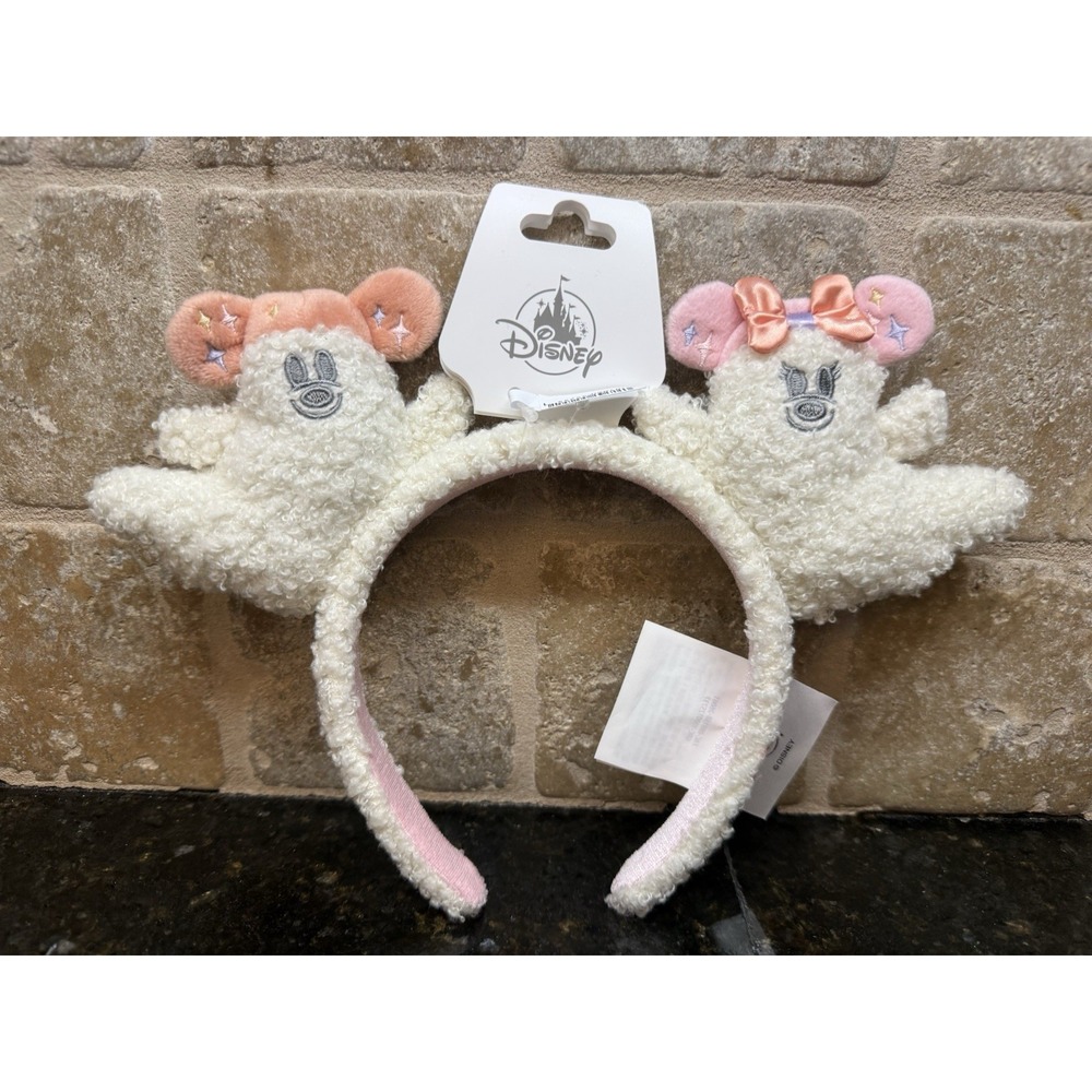 NEW Disney Parks 2026 Halloween Pastel Cutie Mickey & Minnie Ghost Headband